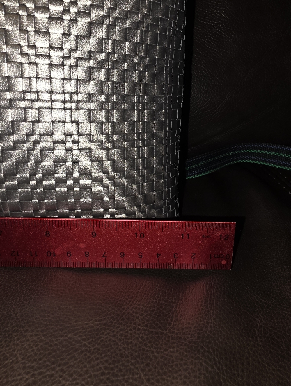 Consuela Metallic Woven Crossbody with Striped Strap - Picture 7 of 7